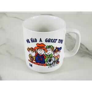 Smith Western Coffee Mug Teacup 10oz White 3 1/2" Ceramic 1984 Korea Vintage